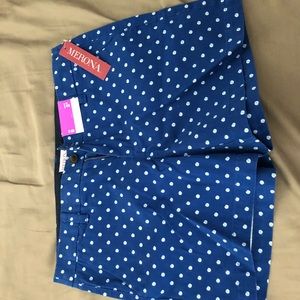 NWT blue and white polka dot shirts July 4th
